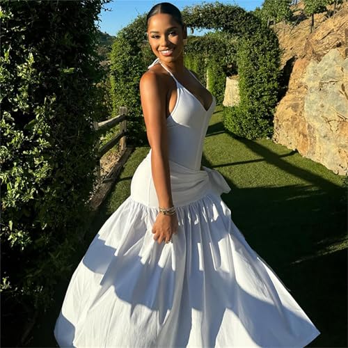 Womens Summer 2 Piece Maxi Skirt Sets Sexy Halter V Neck Backless Thong Bodysuits Wrap Beach Cover Ups Vacation Outfits4