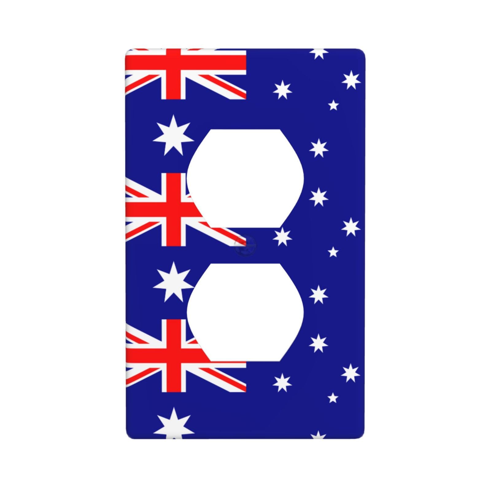 Australian Flag Decorative Switch Plate Cover-Unbreakable Polycarbonate Wall Plate for Home Office, 1 Gang with Screws
