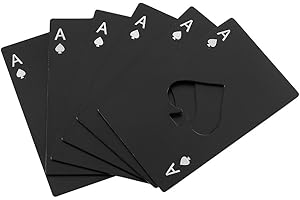6 Pack Bottle Opener | Stainless Steel Credit Card Size Casino Bottle Opener