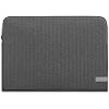 Moshi Pluma Laptop Sleeve Compatible with 15-16 MacBook/Surface/Laptop, Shock-Resistant, Water-Resistant, Internal Pen Loop for Stylus, Herringbone Gray