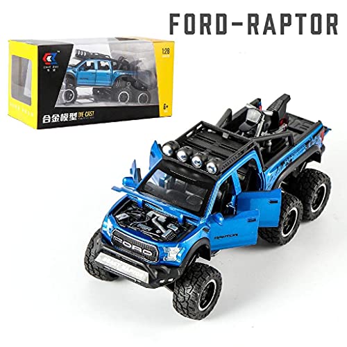 Image of Toy Pickup Trucks for Boys F150 Raptor DieCast Metal Model Car with Sound and Light for Kids Age 3 Year and up-Multicolour