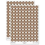 Paw Print Angel Wings with Heart Dog Cat 200+ Round Stickers - Matte Finish - 0.50' Size - Brown
