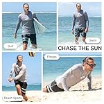 Kanu Surf Platinum Rashguard UPF 50+ Sun Protection Long Sleeve Swim Shirts for Men-Premium Rash Guard for Men - Image 5