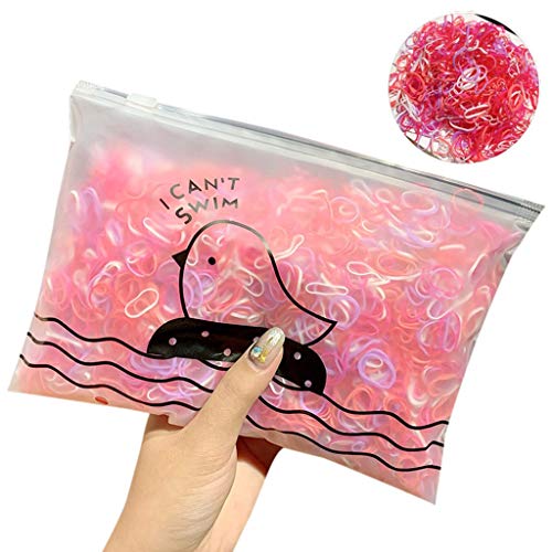 DHJJXQGX 1000 Pcs Small Elastic Hair Ties for Women Mini Rubber Bands Assorted Colors, Easy Glide, Ligas Para El Cabello Accessories for Women Girls & Boys All Hair Types A06