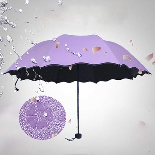 Miniatura 3 de Sombrilla antirayos UV para lluvia y sol, resistente al viento, 3 plegable, portátil