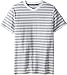 Tommy Hilfiger Big Boys' Bruce Stripe Vneck Tee with Pocket, White, Medium (12/14)