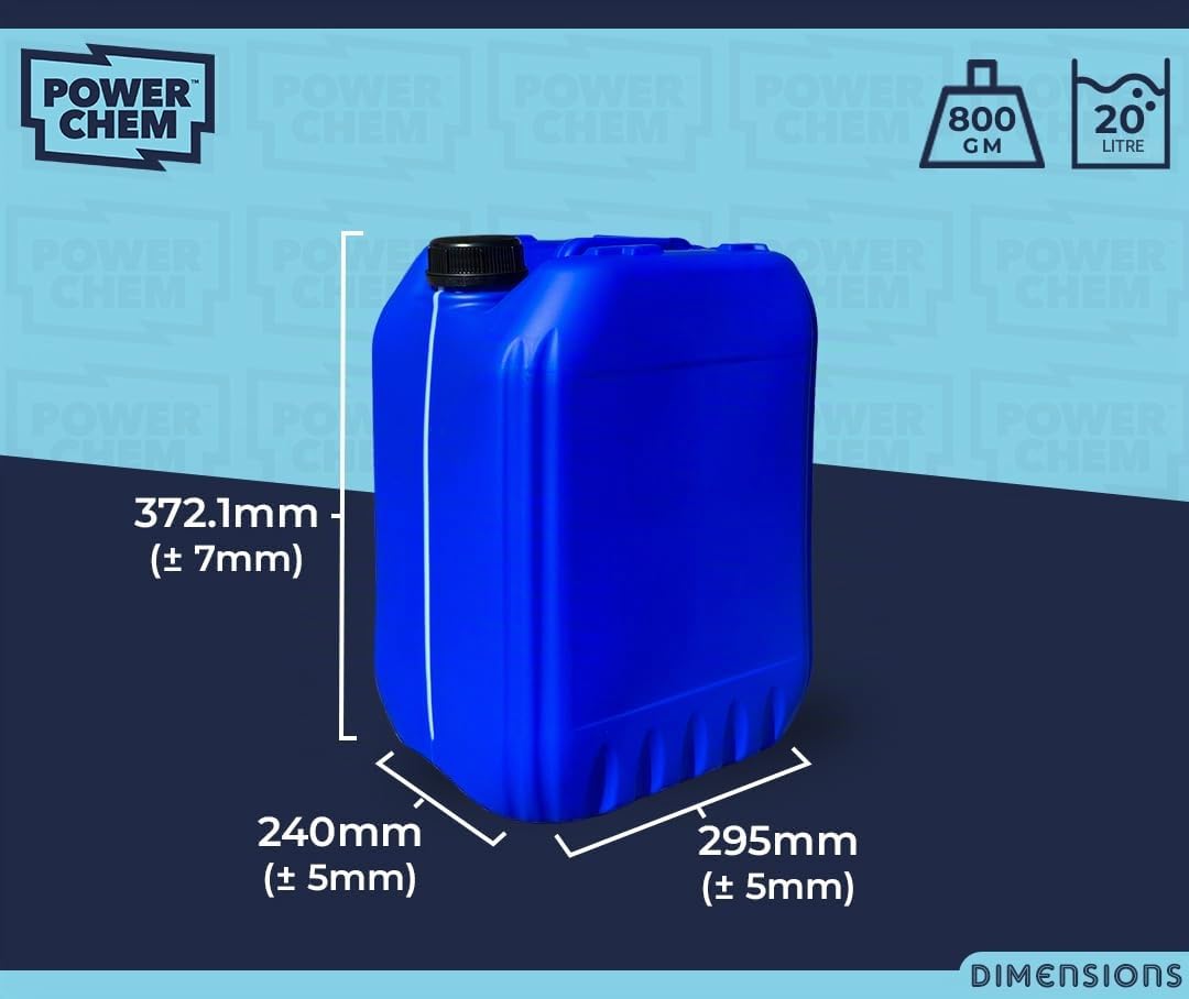 Lot de 2 bidons de 20 l - Approuvés par l'ONU - Avec bouchon inviolable de 61 mm - Parfaits pour le stockage de l'eau et des liquides - Bleu