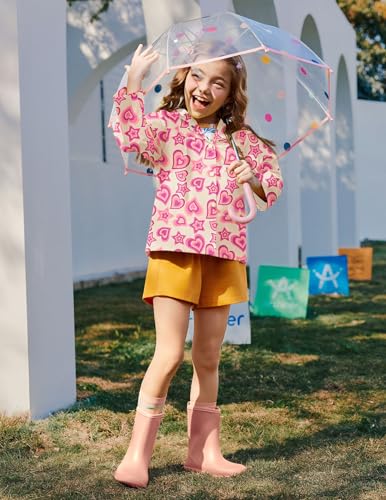 Image of Arshiner Girl Baby Kid Waterproof Hooded Coat Jacket Outwear Raincoat Hoodies