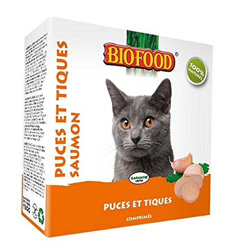 Biofood Friandise Anti-Puces Saumon pour Chat 100 Pièces