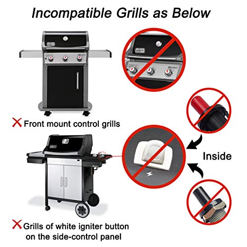 1819-51 & 1836-32 Universal Igniter Kit For Weber Genesis & Spirit Side-Control Grills 200 / 300 Series, 91360 67847 67726 #Parts, E/S-210 310 320 Starter Kit, 2-Outlet Ignition Replacement 81315 #TOP6
