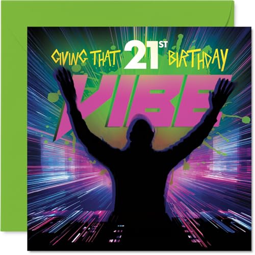 Stuff4 �}�C���X�g�[�� 21�΂̒a�����J�[�h - �t���I���p�[�e�B�[�G�l���M�[ - �N�₩�ȃV���G�b�g�ƃJ���t���Ȃ��j���f�U�C�� - 5.7�C���`�����`�A�����t��