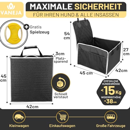 Hundeautositz fürs Auto – Sicher & wasserdicht – TÜV-geprüft – für kleine & mittlere Hunde