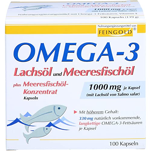 Omega 3 Lachsöl und Meeresfischöl Kapseln