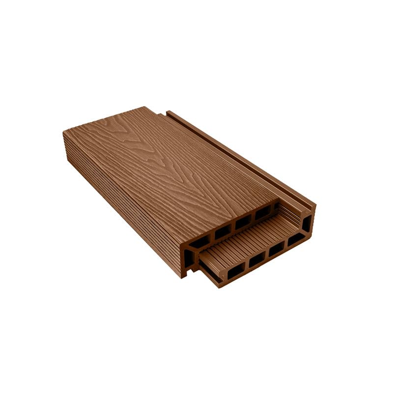 Tuda Grass Direct | 3.6m Composite Step Edge Board WPC – Deep Embossed Woodgrain Effect | Teak