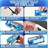 TAIPOXUN 11-in-1 Pool Cue Tip Repair kit, Professional All-in-One Pool Stick Tip Tool for Shaping, Replacement, Maintenance. Tips Shaper & Scuffer kit, Pool Cue Trimmer (Blue Aluminum) #2