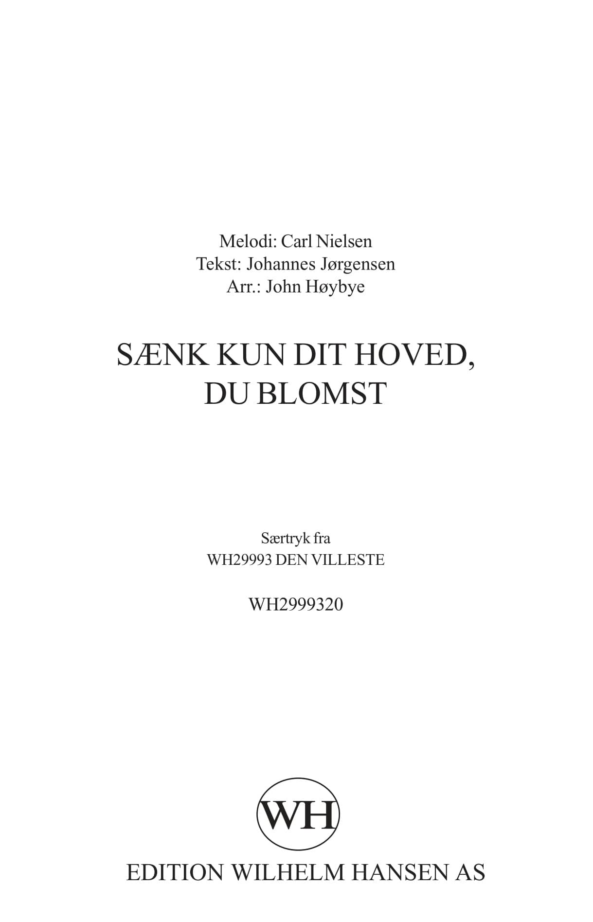 SaeNk Kun Dit Hoved, Du Blomst