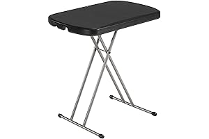 Mainstays Black 5-Piece Folding TV Tray Table Set, 19 x 15 x 26 Inch