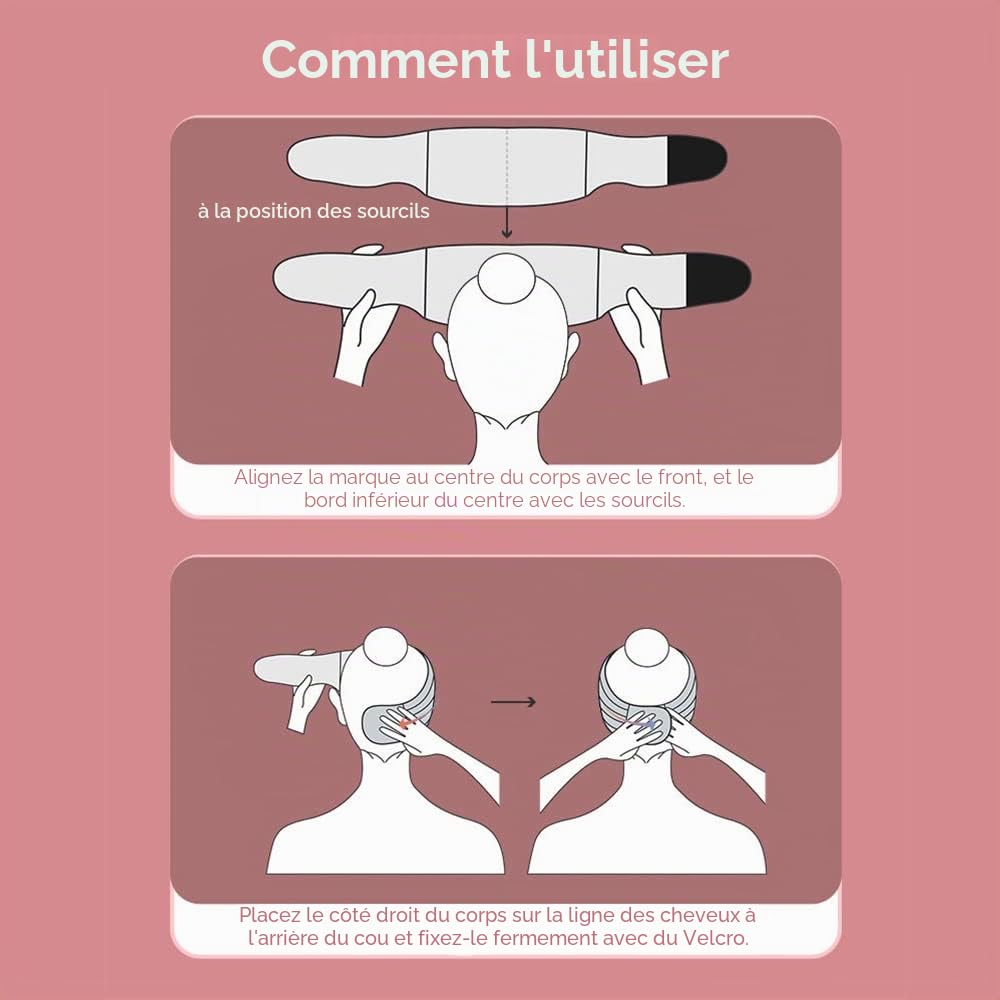 Casque de massage électrique, casque de massage électrique du cuir chevelu, casque de massage avec chaleur, pétrissage, compression d'air, un chapeau contre les maux de tête utilisé pour les migraines