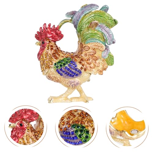 Boîte à bijoux coq bleu protégeant vos petits trésors de la poussière - 8