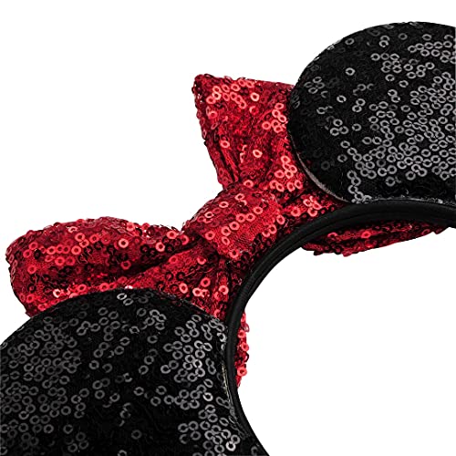 Image of FANYITY Mouse Ears, Sequin Mouse Ears Headband for Girls Women Halloween Birthday Party (Rw)