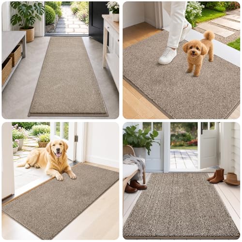 Image of Washable Kitchen Rug 32 inch x 72 inch Rectangular, Non Slip Absorbent Indoor Entryway Runner Rug for Floor, Laundry, Bathroom, Bedroom (Roll Packing)