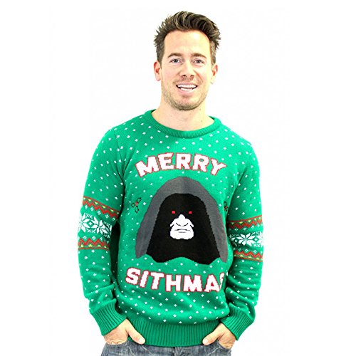 Official Merry Sithmas Star Wars Christmas Jumper/Ugly Sweater UK S/US XS Green4