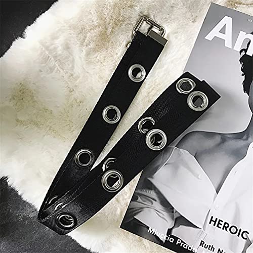 Canvas Elastic Fabric Woven Stretch Braided Belts Casual Webbed Vintage Belt with Leather Buckle for Jeans Dresses2