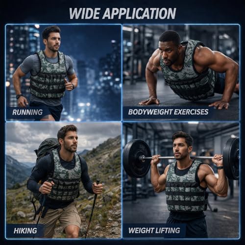 Image of Weighted Vests 5Kg Fits Upto M-XXL Adjustable for men running with 16 Iron Sand Bags Women Body Weighted Training Vest Jacket Gym Workout Fitness Vest Used as 2kg to 5kg For Cross Fit (Green)