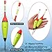 Skylety 10 Pieces EVA Foam Fishing Floats Without Fishing Glow Sticks, Night Lighted Fishing Bobbers Slip Floats with Glowing Stick Tubes for Fishing(30)