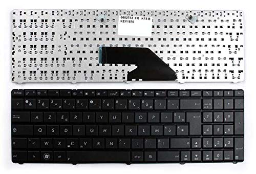Clavier Ordinateur Portable ASUS K75 Noir - Pièce Clavier Français de Remplacement PC