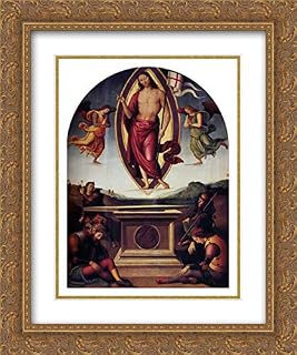 Resurrection 20x24 Gold Ornate Frame and Double Matted Museum Art Print by Pietro Perugino