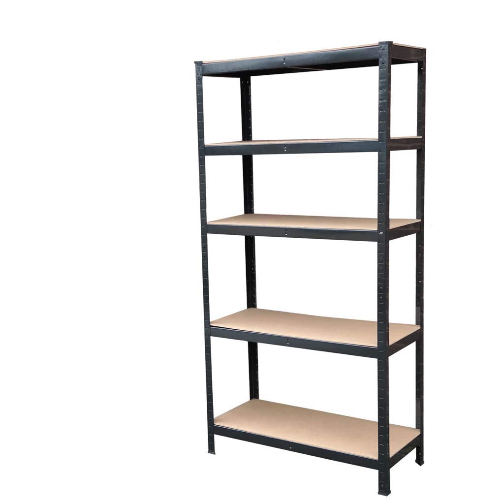 Xinng Black 5 Tier Garage Shelving Units 180cm x 90cm x 40cm 875KG Capacity Garage Shed Storage Shelving Units