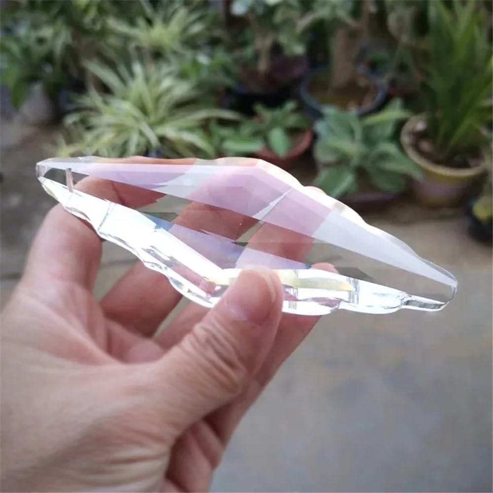 Crystal Stone Crystal Prism Sun Catcher Pendant Glass Chandelier Parts Home Decor Hanging Crystal Stone Holder Necklace