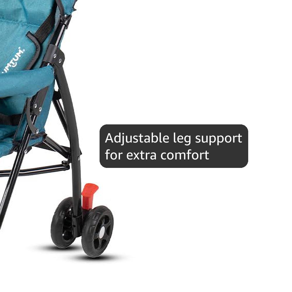 BUMTUM Baby Slim Trim Stroller/Pram for 6 to 36 Months, Reclining backrest, Reversible Handlebar for Babies, Toddler & Kids(Sea Green)