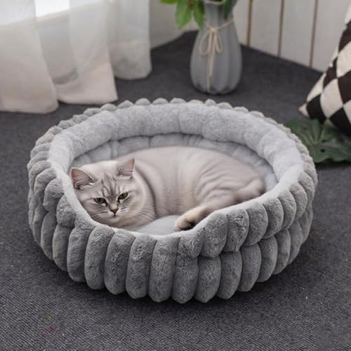 Panier pour chat rond chaud et antidérapant pour rassurer votre chat - 4