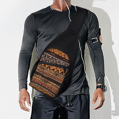 Morrales tipo bandolera African Mud Cloth para trekking miniatura 7