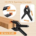 10 PCS Spring Clamps, LongYeah 4.5 Inch Plastic Spring Clips Heavy duty Backdrop Clips for Balloon Arch Photography Woodworking Crafts Tarp Clips Black - Image 3