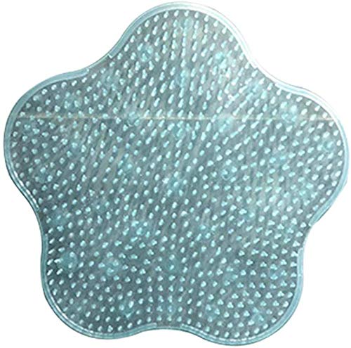LalaooShower Foot Back Massager Mat, Lazy Wash Feet Bath Artifact Scrubber Cleaner Bathroom Silicone Non Slip Back Massage Pad Cushion with Suction Cup