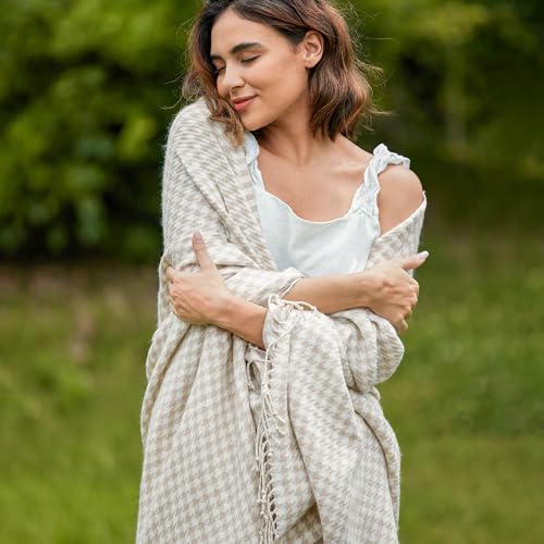 Bedsure Beige Plaid Throw Blankets For Couch - Decorative Woven Throws Blanket With Tassels - Soft And Lightweight Farmhouse Throw Blankets For Sofa And Bed thumb #6