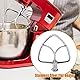 YWNYT Flachschlägel aus Edelstahl für KitchenAid 4,5-5QT Kippkopf-Standmixer, Küchenhelfer Paddelaufsatz Zubehör Ersatz für K45SS, KSM75, KSM150, KSM152 usw., spülmaschinenfest