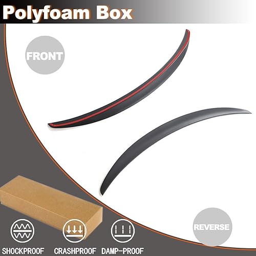 Miniatura 6 de MCARCAR KIT Alerón trasero negro mate para BMW Serie 2 F22 F87 M2 Coupé 2014-2020 220i 228i 230i M235i M240i Tapa trasera de fibra de vidrio