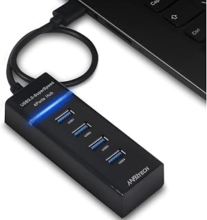 Cabo Expansor Régua Hub Usb 3.0 4 Portas Com Led Super Rápido 5.0 Gbps Alta Velocidade De Transferência Marca AnbiTech