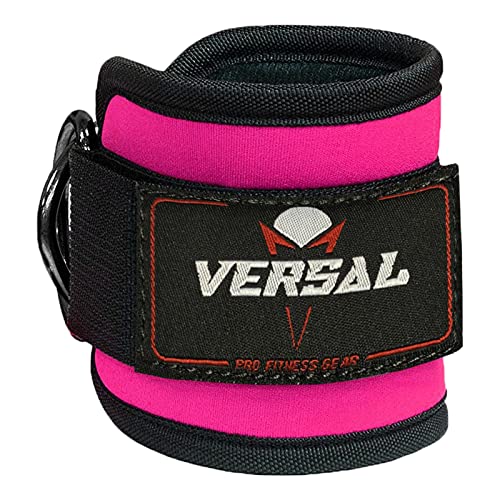 VERSAL Ankle Straps for Cable Machines Attachment Gym Ankle Cuff 7mm Padded Double D Weight Lifting Ankle Strap for Men Women,Glute Workouts,Leg Extensions,Curls,Booty Hip Abductors (Single - Image 3