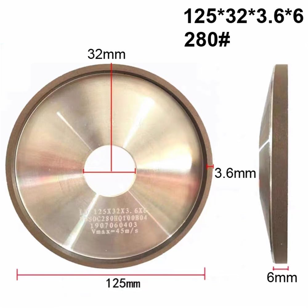Diamentowe brzeszczoty do pił, 125x20/32mm, szlifierka z węglika spiekanego, tarcza tnąca wolframu, narzędzie do frezowania kątowego(125x32x3.6x6mm)