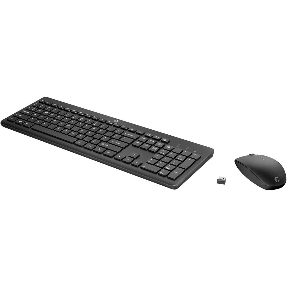HP Wireless Keyboard and Mouse Combo - Full Size Membrane Chiclet Style Keyboard 3-Zone Layout 2 4GHz Wireless