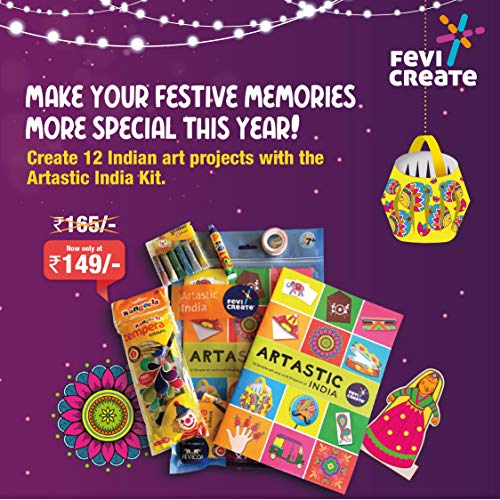 Pidilite Fevicreate Indian Artastic kit, Art & Craft Kit, Paper craft DIY Artist Kit for Kids and Adults - Return Gift 7… - Image 6