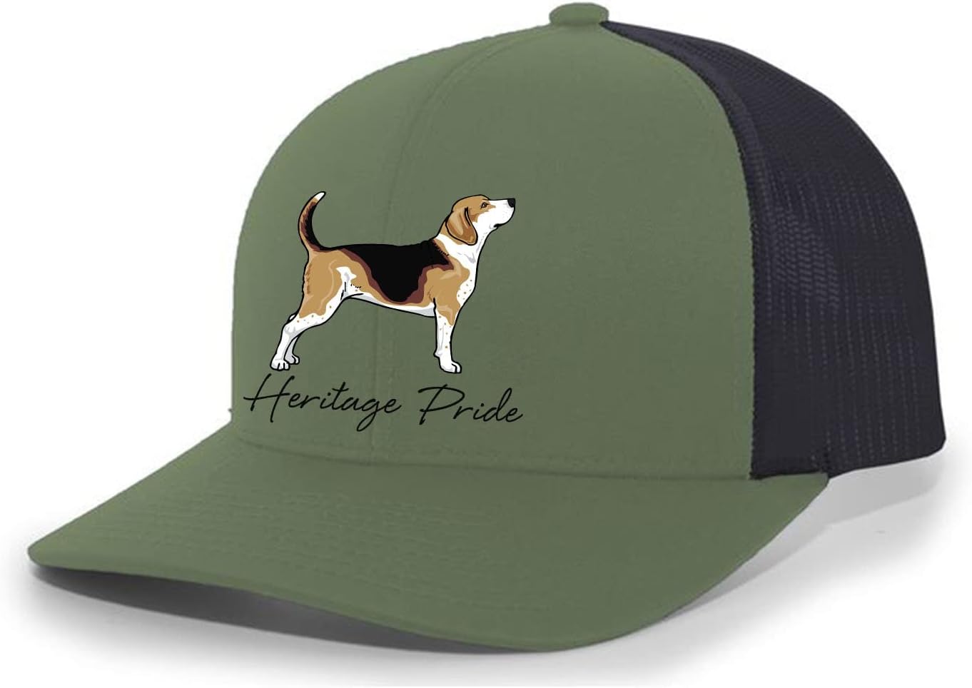 Heritage Pride Canine Collection Beagle Scent Hound Hunting Dog Mens Embroidered Mesh Back Trucker Hat