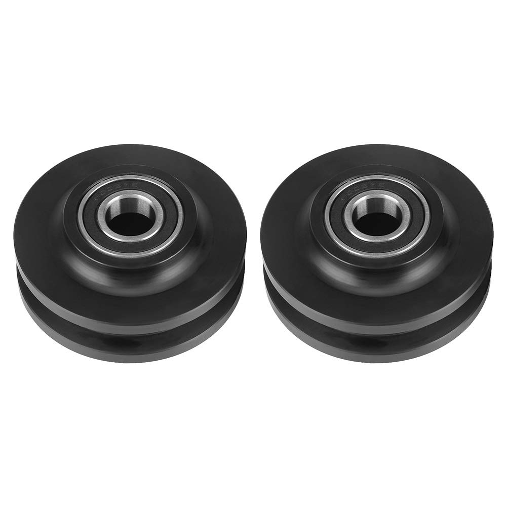 Nikou 2Pcs Rouleaux de Porte de Grange, Coulissante Porte de Grange Roue Garde-Robe Quincaillerie Rouleau Armoire Fenêtre Poulie pour Usage Domestique