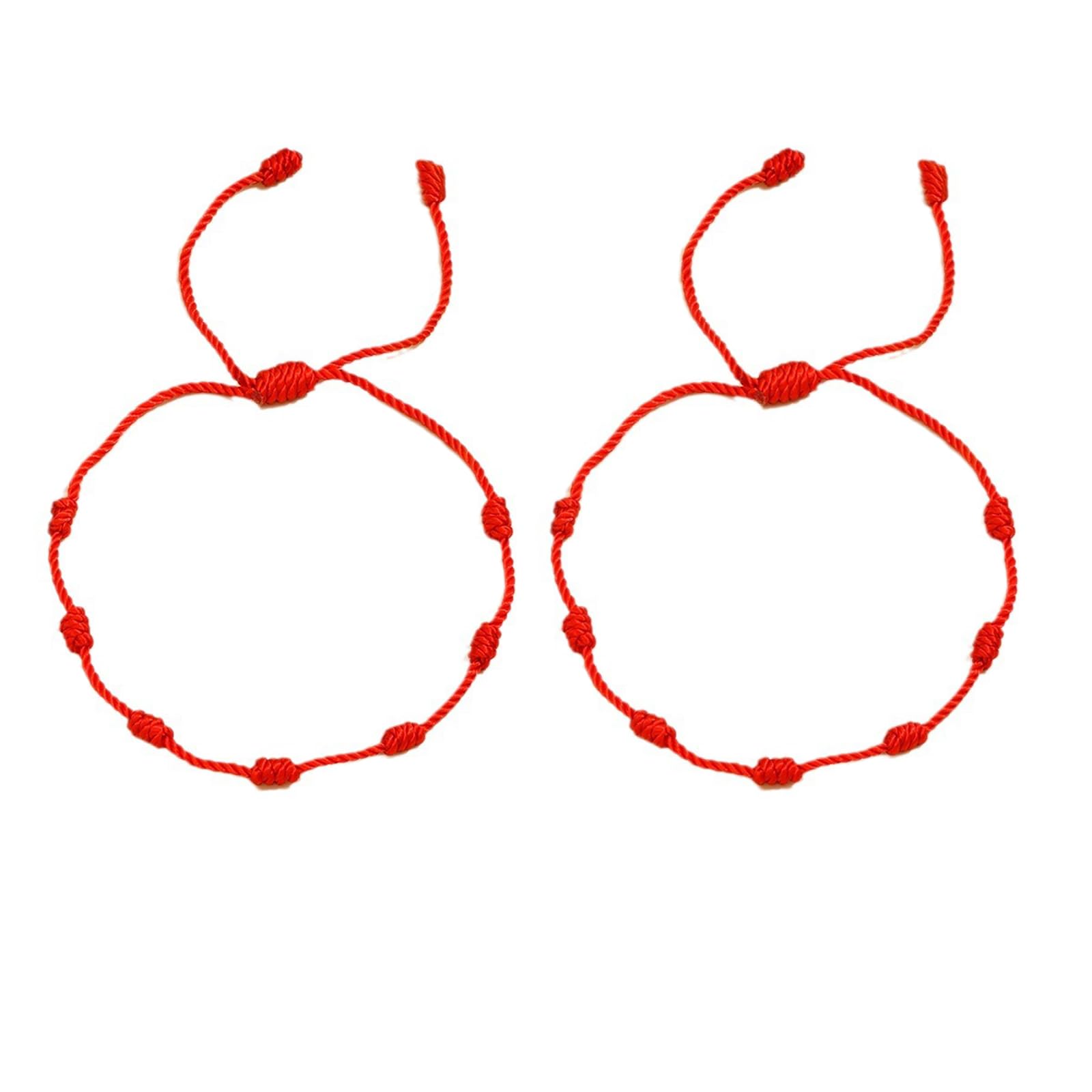 Bracciali Coppia Corda Rossa Con Nodo - Simbolo Amore E Fortuna, Regolabile Per Uomo E Donna - Foto 11