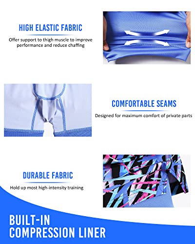 Image of maamgic Mens 5 inch Gym Running Shorts for Men 2 in 1 Quick Dry Workout Athletic Shorts